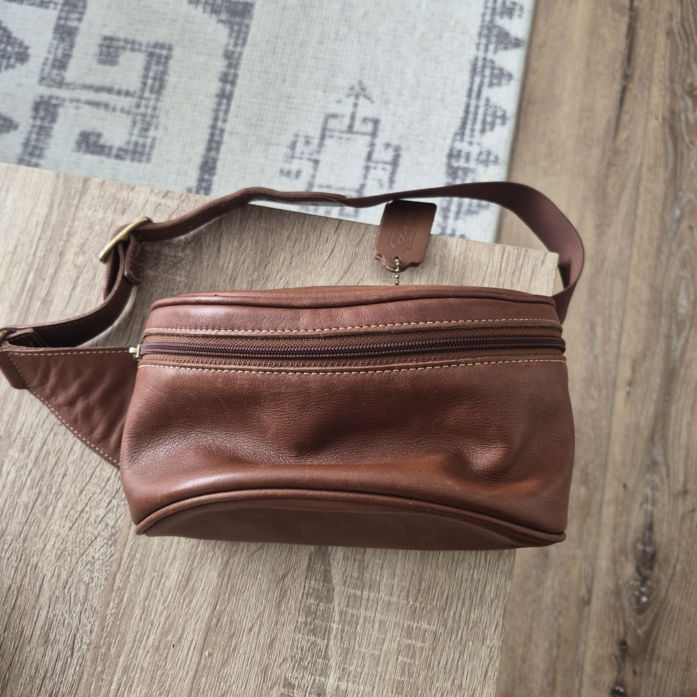 Vintage Coach Brown Leather Belt Bag